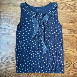 LOFT Floral Ruffle Tank Top